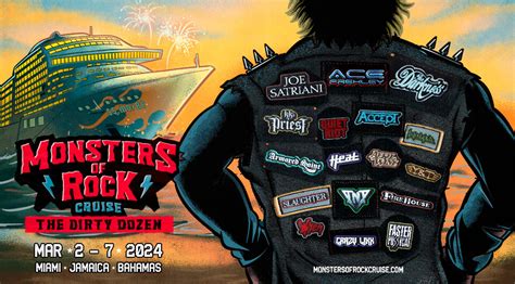 Monsters of rock cruise 2024 - Join the Hard Rock/Heavy Metal cruise by which all others are compared on March 2 -7, 2024. Sail on the Independence the Seas out of Miami, Florida and enjoy two beach days and two days at sea with amazing …